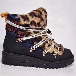 Circus by Sam Edelman Rex Navy / Leopard Bootie Boots